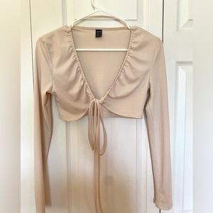 Lace Up Tie Front Top